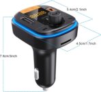 Bluetooth FM Transmitter for Car - BAISHUN Bluetooth 5.0 Adapter PD20W+QC3.0 Cigarette Lighter Radio Receiver Music Player Car Charger Supports Hands-Free Call Siri Google Assistant - Image 8
