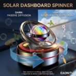 Solar Dashboard Spinner, Sun Powered Kinetic Car Decoration Diffuser, Space Theme Automotive Accessories, Spring Birthday Gift Exchange, Fragrance & Aroma Cores Sold Separately (Solarium Black) - Image 5