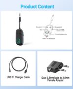 Bluetooth Transmitter Receiver, 3.5MM to Bluetooth 5.3 Transmitter, 2-in-1 Airplane Adapter for Headphone, TV, Airplane, Home Stereo, Speakers, Headphone, Car, Dual Connection - Image 7