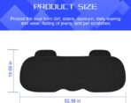 Car Back Seat Cover, Anti-Slip Long Vehicle Rear Bench Protectors with Storage Pocket, Breathable Comfortable Auto Interior Seating Bottom Protection Accessories, Universal Fit (Black) - Image 2