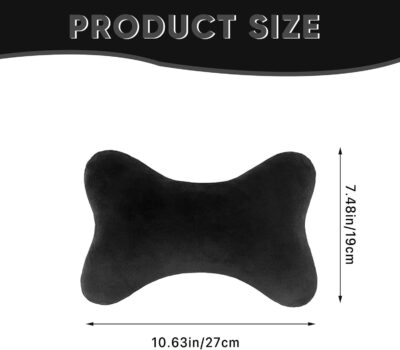 Car Headrest Pillow, Soft & Comfortable Memory Foam Car Neck Pillow for Driving Fatigue Relieve, Universal Cars Head Rest Pillows with Adjustable Strap, Car Interlor Accessorles (Black) - Image 3