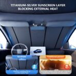 Automatic Lifting Car Windshield Sunshade for Model Y/Y Juniper & Model 3/3 Highland, Tesla Electric Windshield Sunshade, Auto-Retractable One-Touch Control Smart Sunshade - Image 3