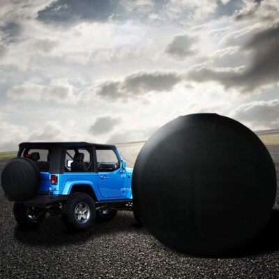Spare Tire Cover Fit for Your SUV, Jeep, RV, Trailer, Truck, Waterproof Dust-Proof PVC Leather Tire Covers (14 inch for Diameter 23.62” - 27.16”) - Image 7