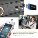 USB Bluetooth Car Adapter,Wireless Audio Adapter Music Receiver for Home,Car Stereo Sound System,Portable Speskers (Aux in) with 3.5mm Cable(Yet-M1) - Image 2