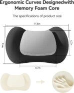 BABUR Car Neck Pillow 100% Memory Foam Ergonomic Pillow Neck Pain Relief While Driving Headrest Neck Support Cushion Universal for Driving Home Office - Image 5