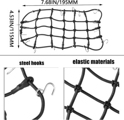 Crawler Car Decoration for 1/10 Trx4 Trx6 Axia 1 SCX10 Red cat,Mini Luggage Net/Simulation Package,Luggage,Wood Box,Shovel,Fuel Tanks,Recovery Board, Toolbox,Antennas,Fire Extinguisher,Blue - Image 3