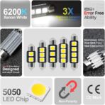 nsautolighting 6pcs LED Interior Lights Bulb Kit for Jee'p Wrangler TJ 1997 1998 1999 2000 2001 2002 2003 2004 2005 2006 Dome Footwell Lights Super Bright 6000K White LED Interior Bulbs + Install Tool - Image 8