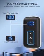 Bluetooth 5.3 Receiver for Car, [LED Screen] [Noise Cancelling] 3.5mm AUX Bluetooth Adapter, Wireless Audio Receiver for Wired Headphones/Home Stereo/Speaker, Music Playing, Hands-Free Call - Image 2