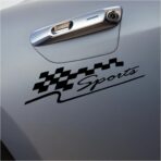 Checkered Racing Flag Car Sticker Decal, Vinyl Waterproof Automotive Bumper Stickers, Vehicle Window Sport Decoration Accessories for Truck, Laptop, Motorcycle, Bicycle(Black)