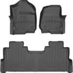 WeatherTech Custom Fit FloorLiners for Ford Super Duty, Super Duty, Super Duty - 1st & 2nd Row (441012-1-3), Black