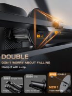 Topmake Car Phone Holder Mount,【2025 Upgrade】 3-in-1 Cell Phone Holder for Car, Dashboard Windshield, Suction Cup Hands-Free Car Phone Stand, Automobile Cradles Universal,Black - Image 6