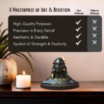 Lord Adiyogi Statue with Golden Detailing for Car Dashboard Home Office Decor Black Resin Lord Mahadev Shiv Dhyana Mudra Black Sculpture Showpiece Idol Murti for Mandir/Temple (Big) - Image 7