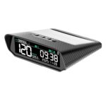 X100 Wireless Heads Up Display for Cars Solar GPS Digital Speedometer with LCD Screen Overspeed Alarm KMH/MPH Time/Altitude/Temperature/Speed Display, Vibration Wake-Up, Auto-Brightness Adjustment