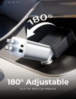 LISEN White Retractable Car Charger, for Gifts for Him Her, for iPhone 17, Cute 4 in 1 Retractable USB C Car Charger for Women, 75W Fast Charging Car Accessories for iPhone & Samsung S26 & Android - Image 8