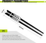 2 PCS Car Side Skirt Decals, 88.58" x 4.52" Long Stripes Stickers, PVC Auto Personalized Stickers, Waterproof Body Decoration, Universal for Most Cars, Trucks, SUVs (Black) - Image 2