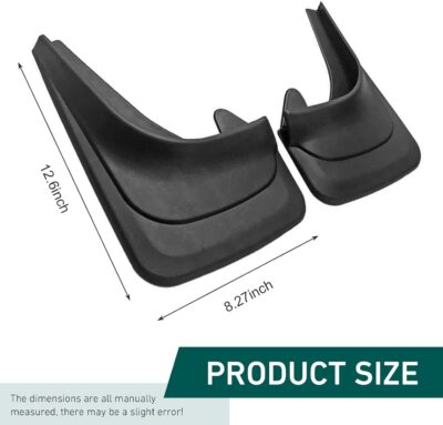 2 PCS Mud Guards for Cars, Rubber Front/Rear Tire Mud Flaps, Splash-proof Side Tire Splash Guard, Suitable for Most Cars SUVs and Trucks (Black) - Image 2