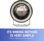 2 PCS Car Angel Eye LED Fog Light, Super Bright Len Spotlight with 3" COB Aperture, Waterproof Anti-vibration Fish Eye Bulb Assembly, Universal Modified Daytime Running Light for Cars (White) - Image 4