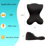Car Neck Pillow for Driving Seat Car headrest Pillow/Gaming Chair Pillow with Adjustable Strap Removable Cover Ergonomic Design Neck Support Pillow for auto, Office Chair, Gaming Chair(Black) - Image 6
