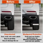 4PCS Universal Mud Flaps Splash Guards Car Mudguard with Night Reflectors Mudflaps and Accessories Set, Front and Rear Protection for Trucks Cars SUVs Vans (Black) - Image 4