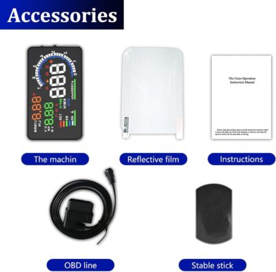 Heads Up Display for Cars, Digital Speedometer for Car A8 with OBD Function, 5.5 Inch Large Screen, HUD Speedometer for Car for All Vehicles (OBD2 Speedometer A8) - Image 8