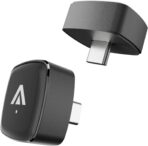 D7 USB C Wireless CarPlay Android Auto Mini Adapter 2-in-1, Alloy Shell, Compatible with 2016+ Factory-installed Wired CarPlay/Android Auto Car, Plug & Play Car Play Dongle for iPhone & AndroidPhone