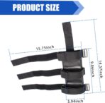 Roll Bar Fire Extinguisher Mount, Adjustable Secure Holder with Water Bottle Strap, Fire Extinguisher Retention Strap, Compatible with Wrangler Unlimited CJ YJ LJ TJ JK JKU JL JLU (Black) - Image 2