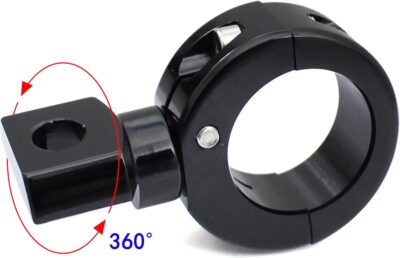 360°Adjustable Universal Motorcycle, ATV, 1-1/4", 1", 7/8", Fog Light Bracket Spotlight Lamp Mounting, CNC Aluminum Clamp Holder, Crash Bar Engine Guard Handlebar, Set of 2 - Image 3