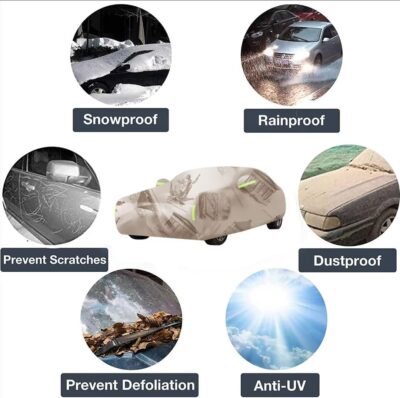 210D Full car Cover Suitable Compatible with Mercedes C-Class C300 2016-2021,All-Weather car Cover,Sun Protection, rain Protection, dust Protection, Wind Protection (Brown) - Image 6