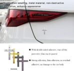 2PCS Metal Jesus Christ Cross Badge Stickers, 2.5"×1.8" Alloy 3D Individual Car Cross Sticker, Self Adhesive Scratch Covering Metal Cross Auto Emblem Decal for Car Body Fender Tail (Silver) - Image 4