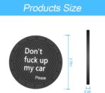 Cup Holder Coasters, 2.75 Inch Non-Slip PVC Insert Coaster, Anti-Scratch Auto Cup Mats for Women Men, Vehicle Interior Accessories Universal for Car, SUV, Truck (D Black/2PCS), 2 Pack - Image 2