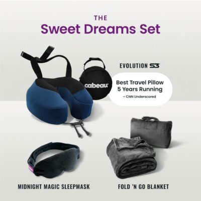 Cabeau Evolution S3 Travel Pillow – Straps to Airplane Seat – Ensures Your Head Won’t Fall Forward – Relax with Plush Memory Foam – Quick-Dry Fabric Keeps You Cool and Dry (Indigo)… - Image 8