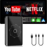 AI Box Wireless CarPlay & Auto Adapter - Plug & Play, Dual-Band WiFi, Bluetooth 5.4, 4K Video Support, Android 13.0 System, Compatible with Factory CarPlay & Android Auto （4GB RAM+32GB ROM）