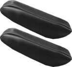 FH Group Premium Faux Leather Black Armrest Cover Semi-Universal Fit, One Pair, Set of 2 Black