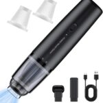 Car Handheld Vacuum Cordless 13000 PA Suction Power, Portable Mini Vacuum Cleaner for Car Home Office and Pet Hair, Black