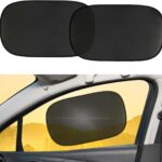 Wuyaoyao 2PCS Car Window Shades, 19.69"×12.13" Static Cling Auto Side Window Sunshade, Sun Blocker for Glare, Heat & UV Protection, Auto Side Window Screens for Baby, Universal Car Accessories