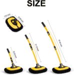 Car Wash Brush, with Extendable Extra-Long Handles & Scratch-Free Bristles, Car Washing Kit Makes Your Car Shine Like New - Image 2