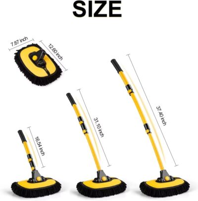Car Wash Brush, with Extendable Extra-Long Handles & Scratch-Free Bristles, Car Washing Kit Makes Your Car Shine Like New - Image 2