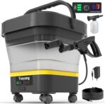Portable Cordless Pressure Washer with Tank: 1200 PSI Foldable Power Washer – 3.4 Gal Tank, 7-Level Adjustable Sprayer & 360° Nozzle – Compact Electric Cleaner for Car, Garden, Patio, Camping