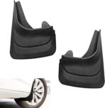 2 PCS Car Mud Flaps, Tire Rear Splash Fender Guard Trim Kit for All Weathers, PVC Anti-scratch Waterproof Mudguard Protector, Seamless Fit Modification Part for Cars SUVs Trucks (Black)