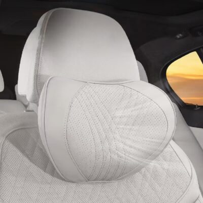 Universal Car Neck Pillow, Memory Foam Car Headrest Pillow for Neck Support, Breathable Removable Cover & Adjustable Strap, Ergonomic Design for Driving Comfort, Neck Pain Relief, Travel (Light Grey) - Image 6