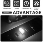 4 PCS USB LED Car Interior Ambient Lighting Kit, Portable Plug-in Atmosphere Lamp Decor Night Light, Universal Vehicle Interior Accessories for Most Cars (White) - Image 7