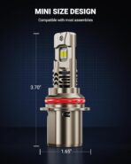 SEALIGHT 9007 LED Light Bulb, 50,000LM 1000% Brighter HB5 LED Bulbs, Real Mini Size 6500K Cool White IP68 Waterproof, Plug and Play, Pack of 2 - Image 7