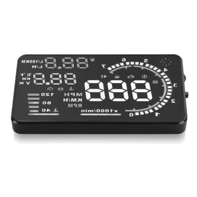Car Headup Display, 5.5'' Large Screen OBD II Car HUD Display Auto Windshied Reflective Screen Speed Display Multi Color Screen Projector for Cars, Plug & Play, Overspeed Warning - Image 9