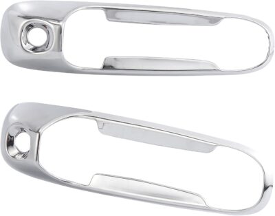 X AUTOHAUX 4pcs Chrome Plated ABS Exterior Side Door Handle Cover Trim for Dodge for Ram 1500 2500 3500 2002-2008 Silver Tone Outer Door Handle Cover Decoration - Image 5
