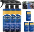 2026 New Car Coating Spray, Quick Effect Ceramic Wax Polish, All-in-One Waterless Wash & Scratch Repair Spray, Removes Oil Film, Enhances Gloss & Hydrophobic Protection