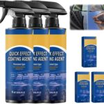 2026 New Car Coating Spray, Quick Effect Ceramic Wax Polish, All-in-One Waterless Wash & Scratch Repair Spray, Removes Oil Film, Enhances Gloss & Hydrophobic Protection