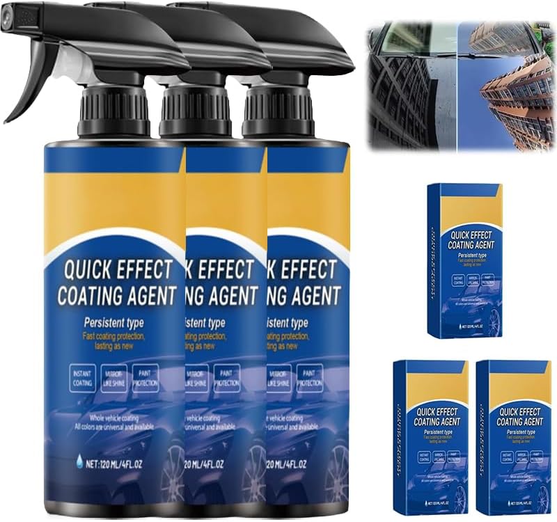 61Kif4uCVfL._AC_.jpg 2026 New Car Coating Spray, Quick Effect Ceramic Wax Polish, All-in-One Waterless Wash & Scratch Repair Spray, Removes Oil Film, Enhances Gloss & Hydrophobic Protection - Image 1
