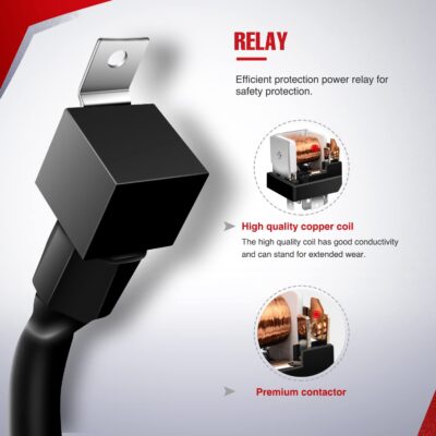 Nilight - 10009W - NI-WA05 LED Light Bar Wiring Harness Kit 12V On off Switch Power Relay Blade Fuse for Off Road LED Work Light Bar,2 years Warranty - Image 4