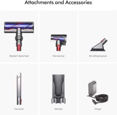 Dyson V8 Plus Cordless Vacuum, Cleans Hard Floors and Carpets, Detangles, Converts to Handheld, 115AW, 2 Power Modes, Up to 40 Minutes¹ - Image 3