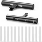 2pcs Car Air Freshener Diffuser Vent Clips，With 12 Odorless Refill Sticks,Essential Oil Car Diffuser Suitablefor:Car,Bathroom,OfficeScenario,Cloakroom,Bedrooms,Present (Black)